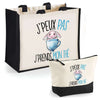 Cabas homme ou femme sac plage ou shopping tote bag pochette trousse Idée cadeau original pour anniversaire Noël travail départ retraite collègue famille fete des mères fetes des pères papa maman mamie papi
