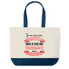 Sac de shopping bleu Enseignante Superwoman