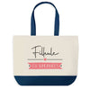 Sac de shopping bleu Filleule en Vacances