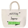 Sac Fête des Mères Mamie Famille Idée Cadeau anniversaire Noël Travail Boulot Métier Départ Retraite Collègue Femme cabas shopping plage