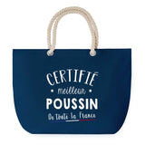 Sac de plage Bleu anse corde Certifié meilleur Poussin