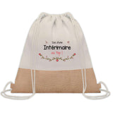 Sac Fête des Mères Mamie Maman Cadeau anniversaire Noël Travail Métier Départ Retraite Collègue Femme cabas shopping plage