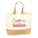Sac Jute Fête des Mères Fêtes des Pères Mamie Papi Famille Idée Cadeau anniversaire Noël Travail Boulot Métier Départ Retraite Collègue Femme Homme