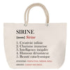 Sac Fête des Mères Mamie Famille Idée Cadeau anniversaire Noël Travail Boulot Métier Départ Retraite Collègue Femme cabas shopping plage
