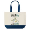 Sac de shopping bleu J'peux pas Violon Femme