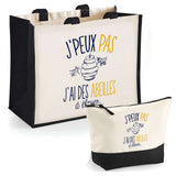 Cabas homme ou femme sac plage ou shopping tote bag pochette trousse Idée cadeau original pour anniversaire Noël travail départ retraite collègue famille fete des mères fetes des pères papa maman mamie papi