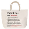 Sac Fête des Mères Mamie Famille Idée Cadeau anniversaire Noël Travail Boulot Métier Départ Retraite Collègue Femme cabas shopping plage