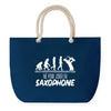 Sac de plage Bleu anse corde Né pour Saxophone