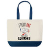 Sac de shopping bleu J'peux pas Police