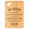 Planche bambou gravée personnalisée femme idée cadeau Fête des Mères apéro 30×20 prénom cuisine plateau fromage anniversaire noel maman mamie