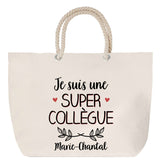 Sac Fête des Mères Mamie Famille Idée Cadeau anniversaire Noël Travail Boulot Métier Départ Retraite Collègue Femme cabas shopping plage