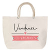 Sac Fête des Mères Mamie Famille Idée Cadeau anniversaire Noël Travail Boulot Métier Départ Retraite Collègue Femme cabas shopping plage