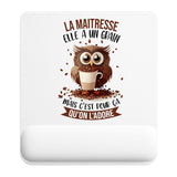 Tapis de souris La Maitresse Chouette grain