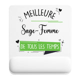Tapis de souris ergonomique avec repose-poignet, accessoire bureau pour femme et homme, fête des pères, cadeau pas cher, idée cadeau fête des mères, secret santa, départ à la retraite, télétravail et gaming