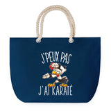 Sac de plage Bleu anse corde J'peux Pas Karaté