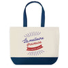 Sac de shopping bleu Graveuse Meilleure du Monde