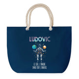 Sac de plage Bleu anse corde Ludovic Unique dans l'Univers