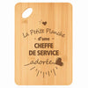 Planche bambou gravée personnalisée femme idée cadeau Fête des Mères apéro 30×20 prénom cuisine plateau fromage anniversaire noel maman mamie