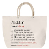 Sac Fête des Mères Mamie Famille Idée Cadeau anniversaire Noël Travail Boulot Métier Départ Retraite Collègue Femme cabas shopping plage