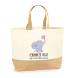Sac Jute Fête des Mères Fêtes des Pères Mamie Papi Famille Idée Cadeau anniversaire Noël Travail Boulot Métier Départ Retraite Collègue Femme Homme