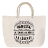 Sac Fête des Mères Mamie Famille Idée Cadeau anniversaire Noël Travail Boulot Métier Départ Retraite Collègue Femme cabas shopping plage