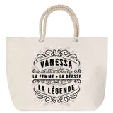 Sac Fête des Mères Mamie Famille Idée Cadeau anniversaire Noël Travail Boulot Métier Départ Retraite Collègue Femme cabas shopping plage
