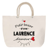 Sac Fête des Mères Mamie Famille Idée Cadeau anniversaire Noël Travail Boulot Métier Départ Retraite Collègue Femme cabas shopping plage