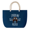 Sac de plage Bleu anse corde J'peux Pas Aviation Pilote