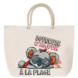 Sac Fête des Mères Mamie Famille Idée Cadeau anniversaire Noël Travail Boulot Métier Départ Retraite Collègue Femme cabas shopping plage