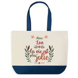 Sac Fête des Mères Mamie Famille Idée Cadeau anniversaire Noël Travail Boulot Métier Départ Retraite Collègue Femme cabas shopping plage