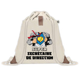 Sac à dos avec pochette Super Secrétaire de Direction