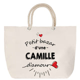 Sac Fête des Mères Mamie Famille Idée Cadeau anniversaire Noël Travail Boulot Métier Départ Retraite Collègue Femme cabas shopping plage