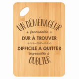 Planche bambou gravée personnalisée homme idée cadeau Fête des Pères apéro 30×20 prénom cuisine plateau fromage anniversaire noel papa papi 