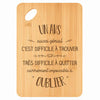 Planche bambou gravée personnalisée homme idée cadeau Fête des Pères apéro 30×20 prénom cuisine plateau fromage anniversaire noel papa papi 