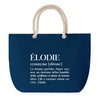 Sac de plage Bleu anse corde Élodie Définition Femme