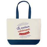 Sac de shopping bleu Webdesigner Meilleur du Monde
