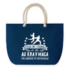 Sac de plage Bleu anse corde Krav Maga Légende Humour Geek