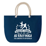 Sac de plage Bleu anse corde Krav Maga Légende Humour Geek