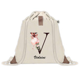 Sac à dos avec pochette Violaine Lettre Fleur