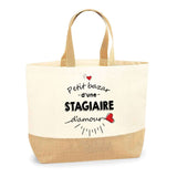 Sac Jute Fête des Mères Fêtes des Pères Mamie Papi Famille Idée Cadeau anniversaire Noël Travail Boulot Métier Départ Retraite Collègue Femme Homme