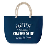 Sac de plage Bleu anse corde Certifié meilleur Chargé de RP Chargé de Relations Publiques