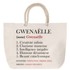 Sac Fête des Mères Mamie Famille Idée Cadeau anniversaire Noël Travail Boulot Métier Départ Retraite Collègue Femme cabas shopping plage