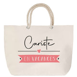 Sac Fête des Mères Mamie Famille Idée Cadeau anniversaire Noël Travail Boulot Métier Départ Retraite Collègue Femme cabas shopping plage