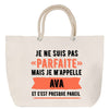 Sac Fête des Mères Mamie Famille Idée Cadeau anniversaire Noël Travail Boulot Métier Départ Retraite Collègue Femme cabas shopping plage