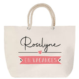 Sac Fête des Mères Mamie Famille Idée Cadeau anniversaire Noël Travail Boulot Métier Départ Retraite Collègue Femme cabas shopping plage
