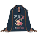 sac a dos bleu coton recycle avec pochette idee cadeau originale pour collegue ami prof ou membre de la famille cadeau mixte noel anniversaire secret santa ou depart au travail sac leger pratique et ecologique design breton moderne
