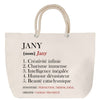 Sac Fête des Mères Mamie Famille Idée Cadeau anniversaire Noël Travail Boulot Métier Départ Retraite Collègue Femme cabas shopping plage