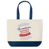 Sac de shopping bleu Auxiliaire de Justice Meilleure du Monde