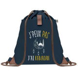 sac a dos bleu coton recycle avec pochette idee cadeau originale pour collegue ami prof ou membre de la famille cadeau mixte noel anniversaire secret santa ou depart au travail sac leger pratique et ecologique design breton moderne