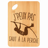 Planche bambou gravée personnalisée femme homme idée cadeau Fête des Mères Fête des Pères apéro papa maman prénom cuisine plateau fromage